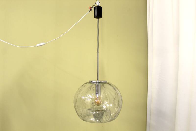 Vintage pendant lamp DORIA XL - hand-blown, mid century