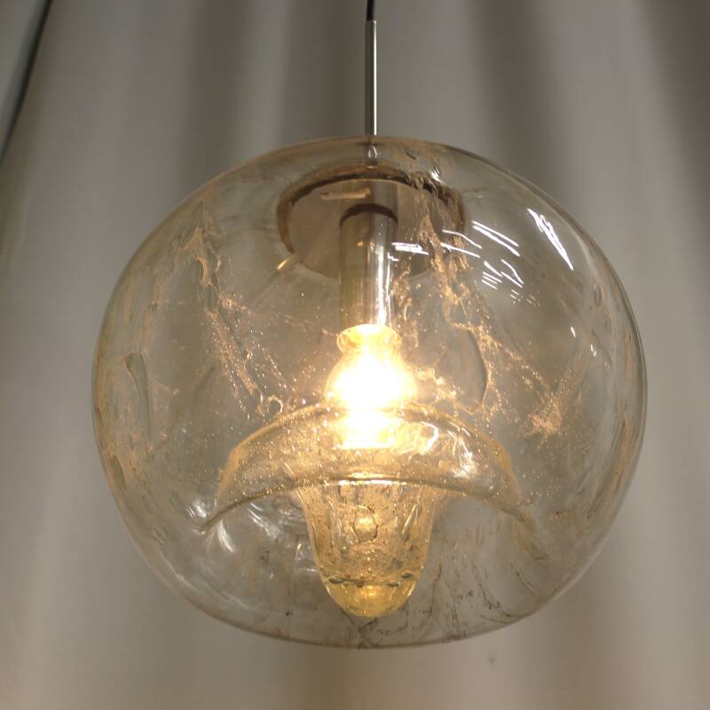 Vintage pendant lamp DORIA XL - hand-blown, mid century