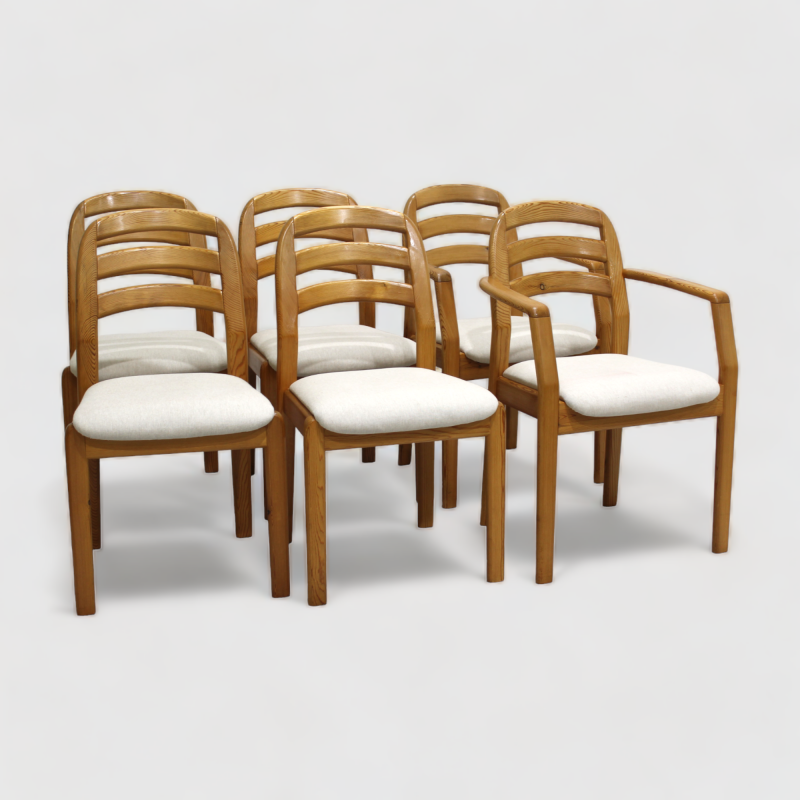 6x Vintage Esszimmerstühle Dänisches Design – Dyrlund 70er | 00993