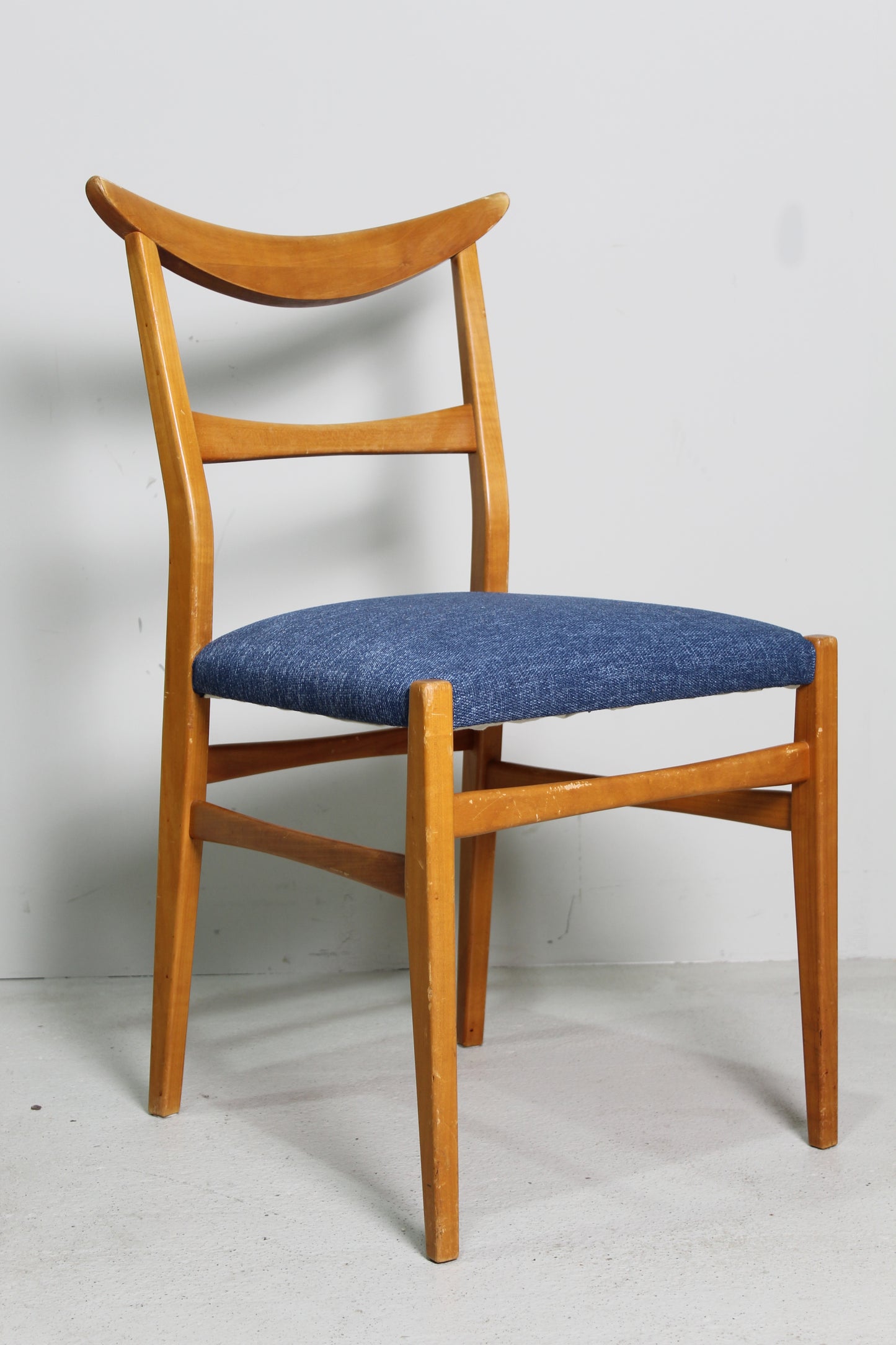 6x Vintage design eetkamerstoelen Lübke
