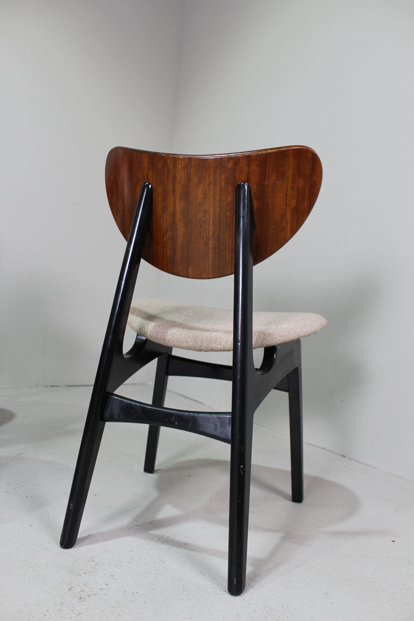 6x Vintage eetkamerstoelen G-plan, beige, jaren '60
