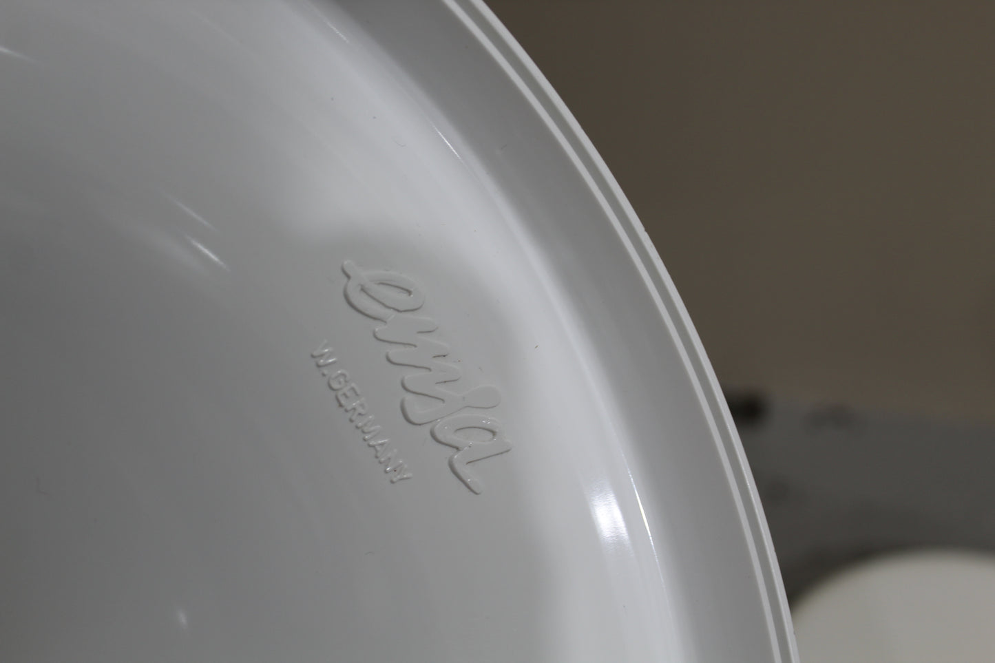 Vintage witte kruk, plantentafel jaren '70 - Emsa