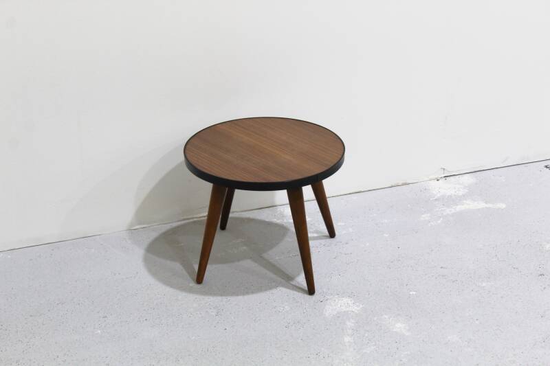 Vintage plantentafeltje, bruin - formica jaren '60 | 00916
