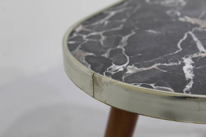 Vintage plant table, marble style - formica, 1960s | 00915