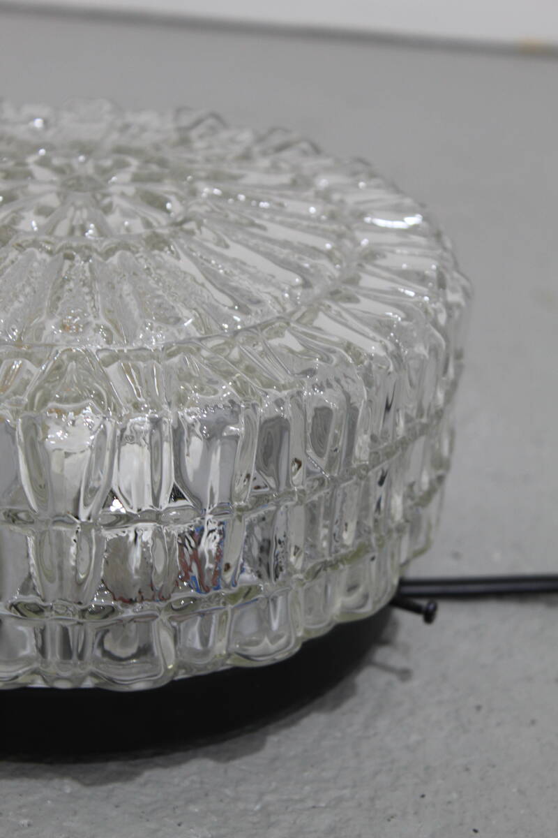 Vintage ceiling lamp, wall lamp - bubbles, pressed glass 70s | 01252 — With plug