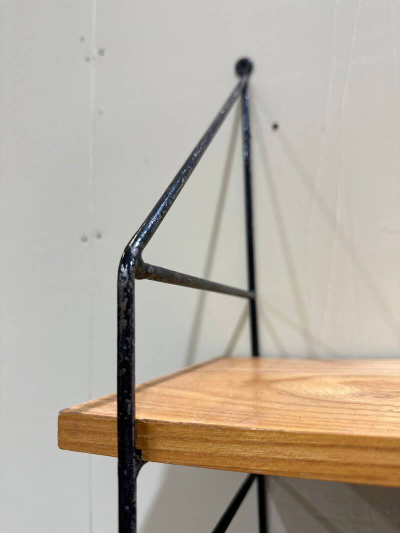 Vintage wooden wall shelf, wall rack – 60s | 014752