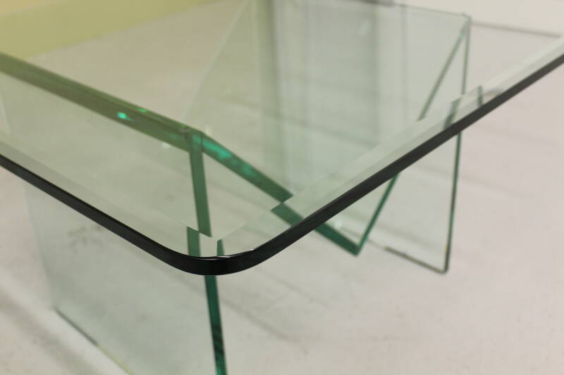 Vintage glass coffee table - 70s | 00767