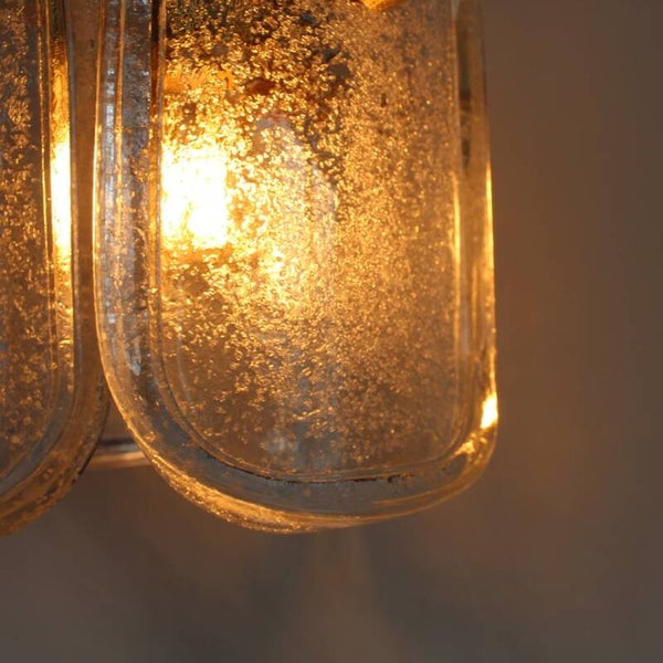 Vintage lamp Glashütte Limburg, iceglass