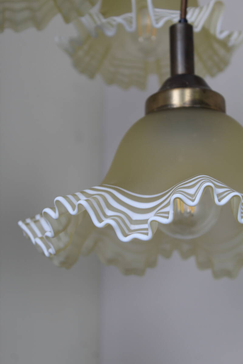 Vintage goldene Kaskadenlampe, Hängelampe - 70er Jahre