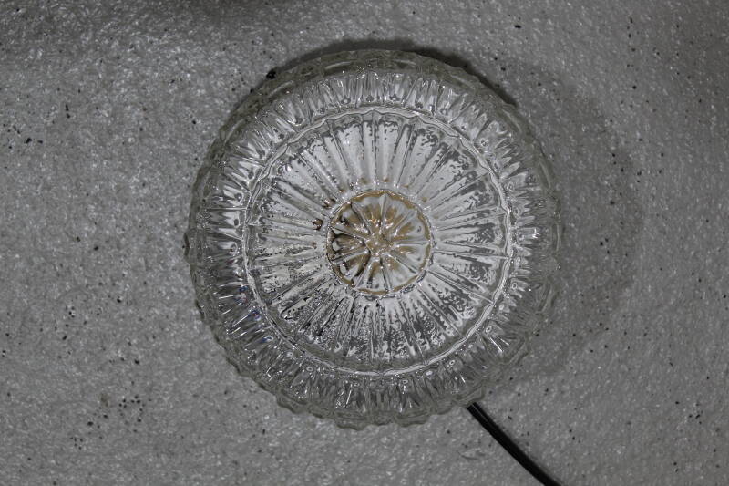 Vintage ceiling lamp, wall lamp - bubbles, pressed glass 70s | 01252 — With plug