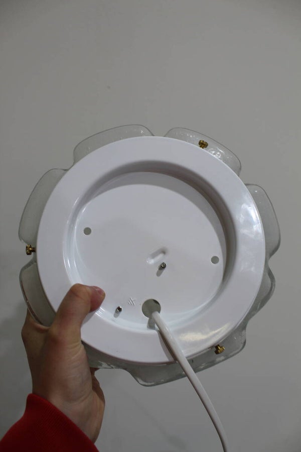 Vintage Wandlampe Muschel Glashütte Limburg | 01245