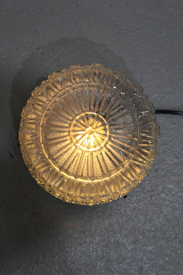 Vintage Deckenlampe, Wandlampe - Blasen, Pressglas 70er | 01252