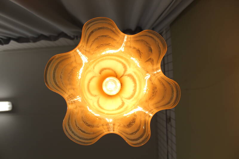 Vintage glazen hanglamp | 00743