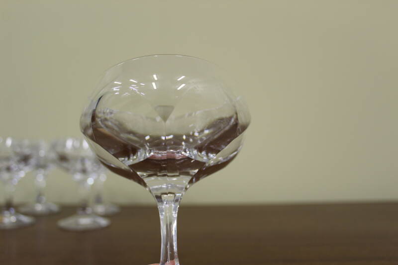 Vintage Crystal Champagne Coupes