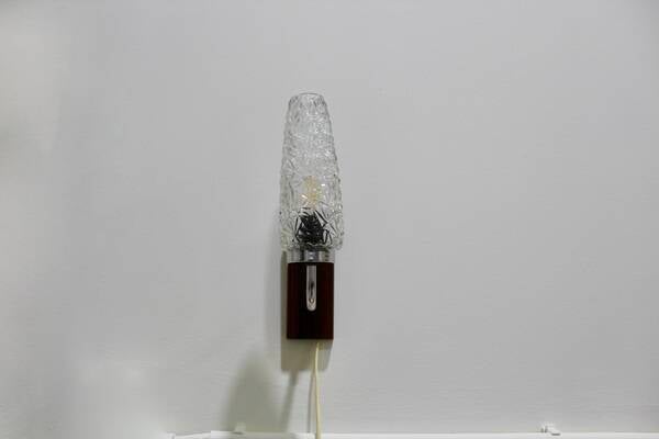 Vintage wall lamp - Wood, glass 1960s | 01118