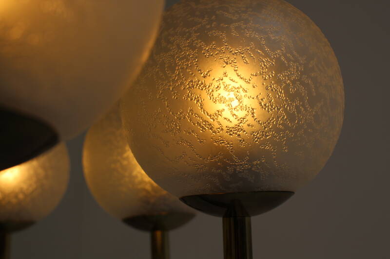 Vintage brass pendant lamp 8-arms | 00911