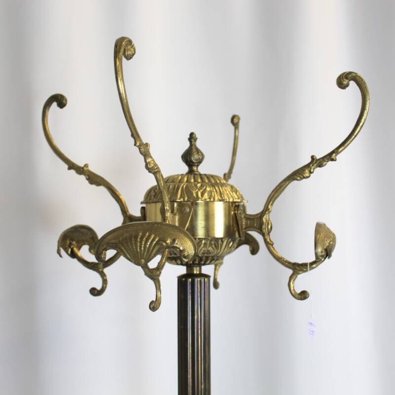 Vintage brass coat rack