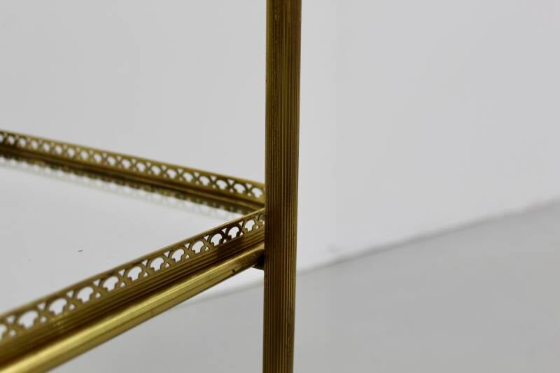 Vintage bar cart, serving trolley - brass, 1950s | 01186