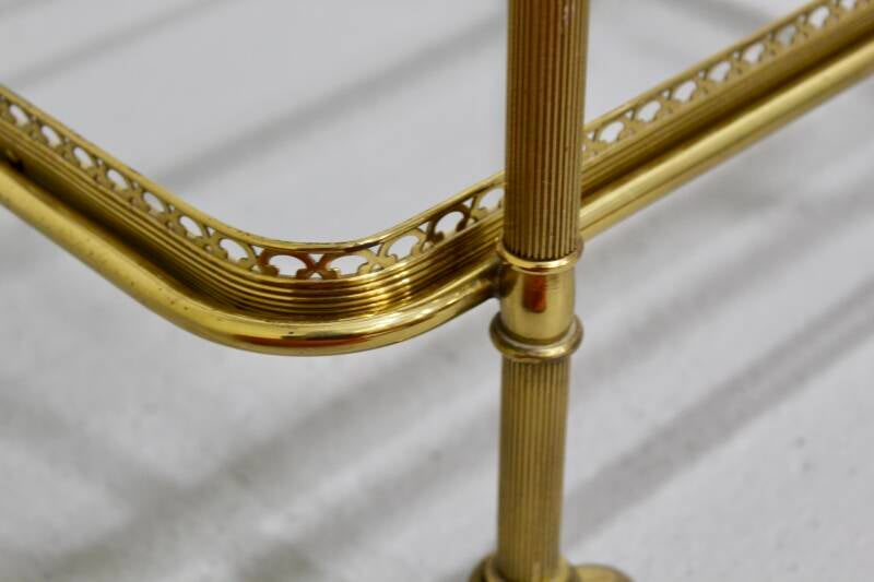 Vintage bar cart, serving trolley - brass, 1950s | 01186