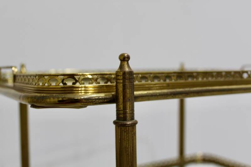Vintage bar cart, serving trolley - brass, 1950s | 01186