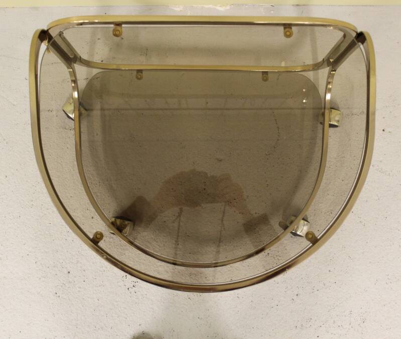 Vintage bijzettafel, verguld goud