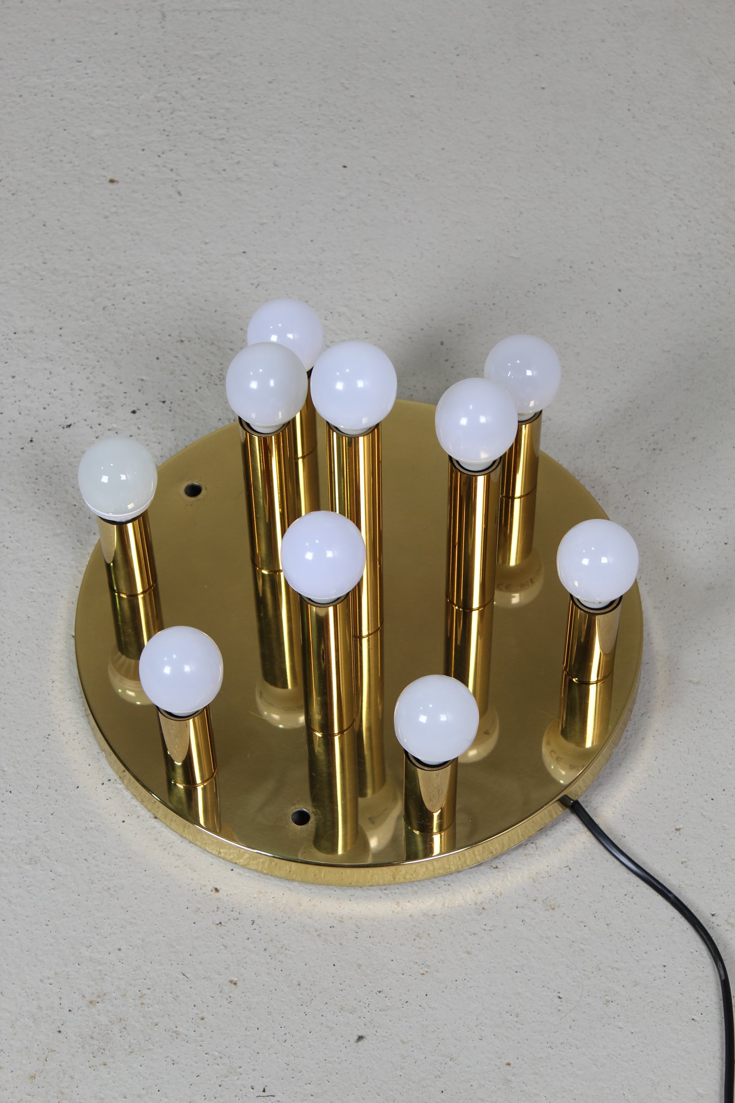 Vintage Deckenlampe, Wandlampe - 70er Jahre, gold