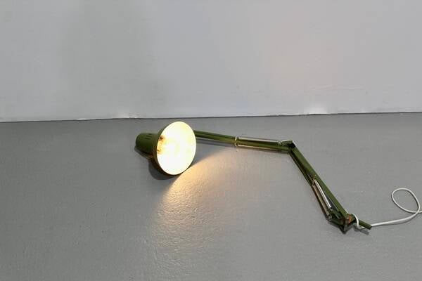 Vintage groene bureaulamp, architectenlamp – LEDU, jaren ’70 | 01137