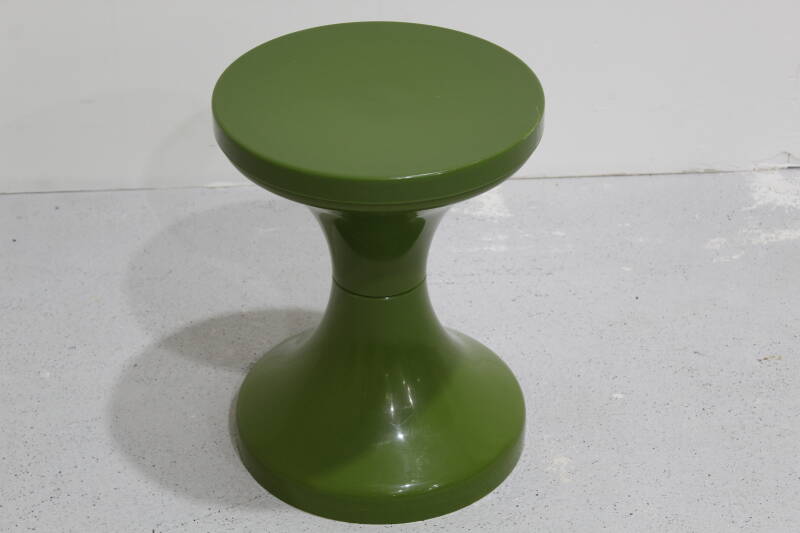 Vintage groene kruk, plantentafel - jaren '70 | 01095