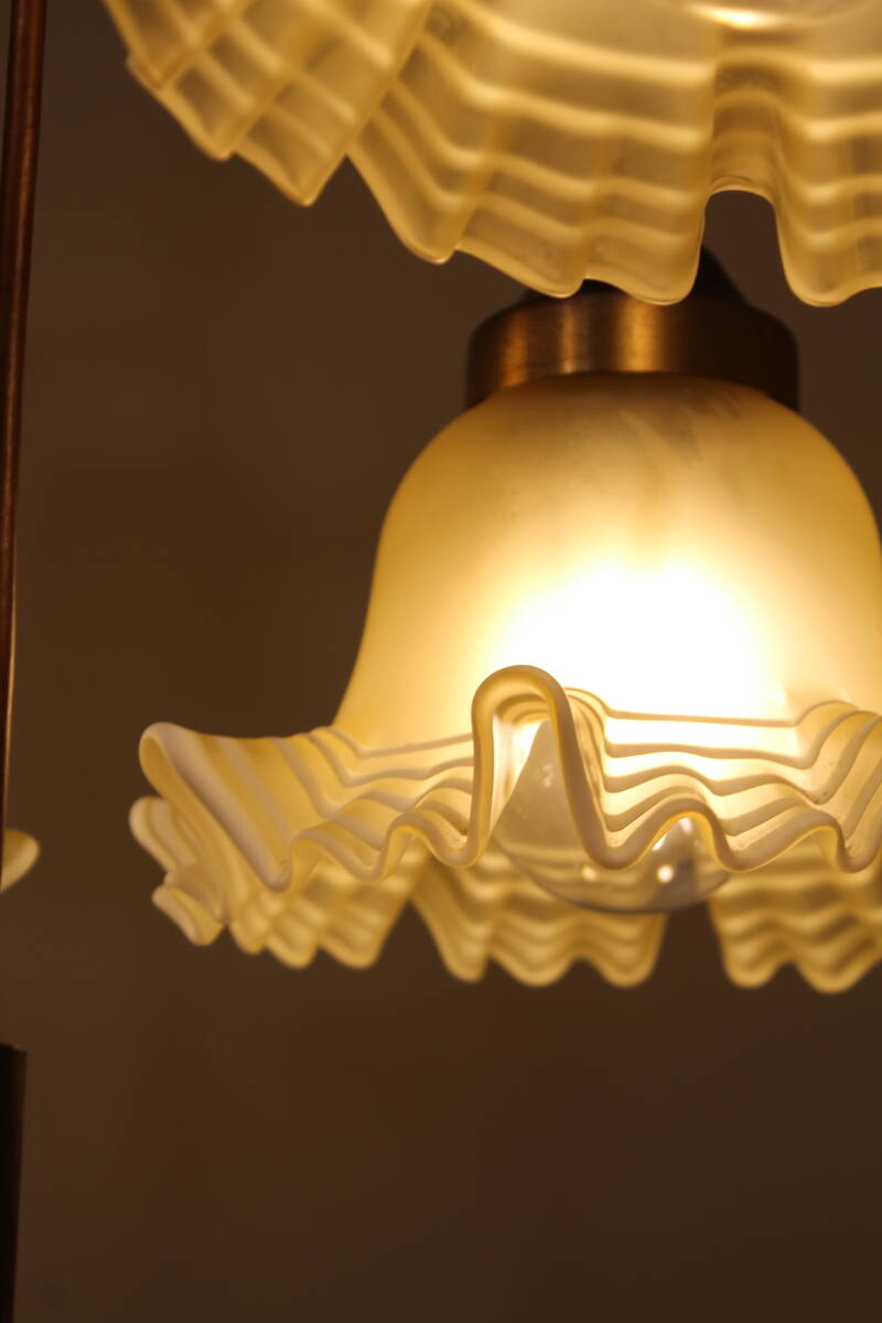 Vintage goldene Kaskadenlampe, Hängelampe - 70er Jahre