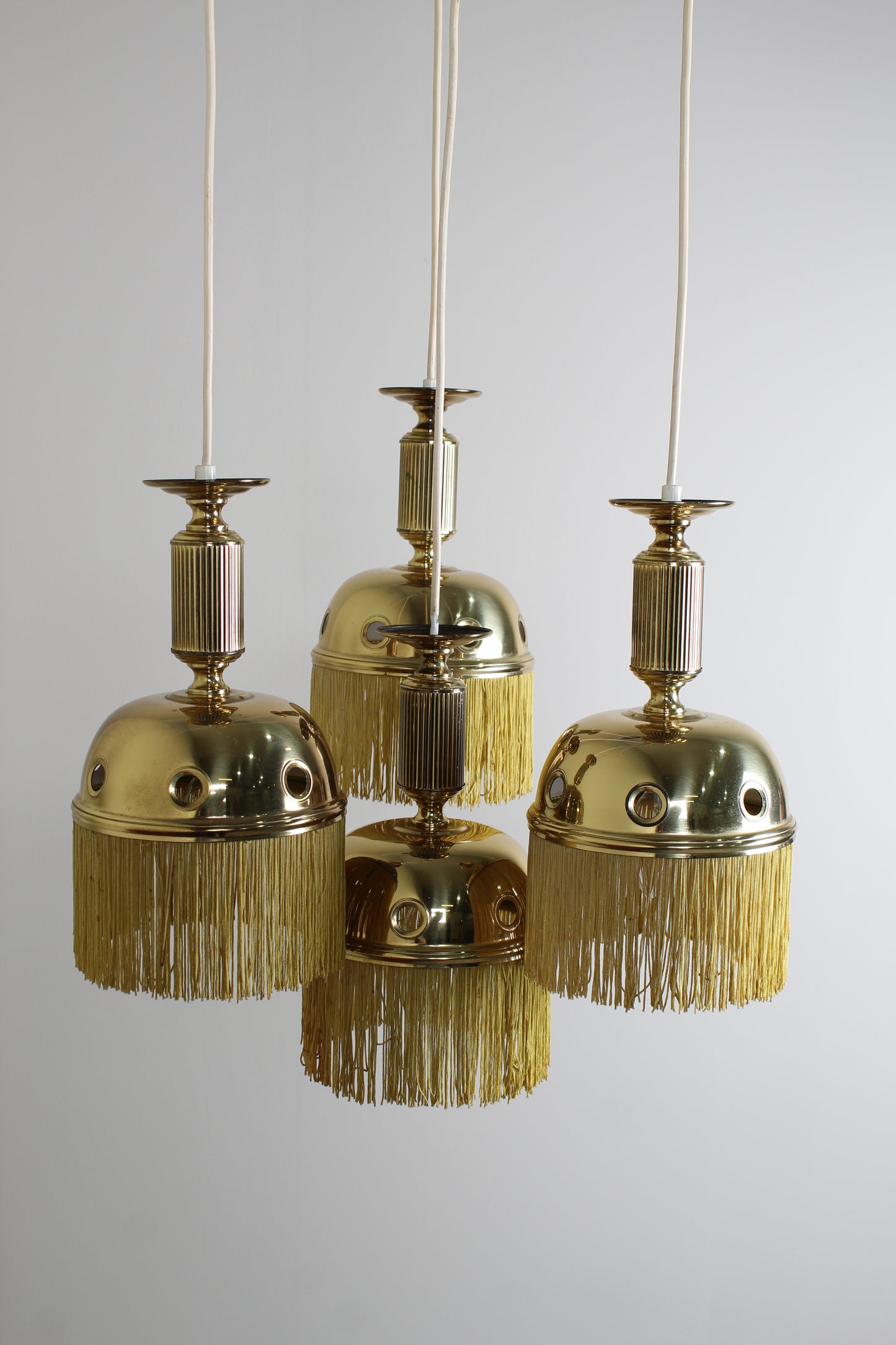 Vintage Kaskadenlampe, Hängelampe - Messing 70er
