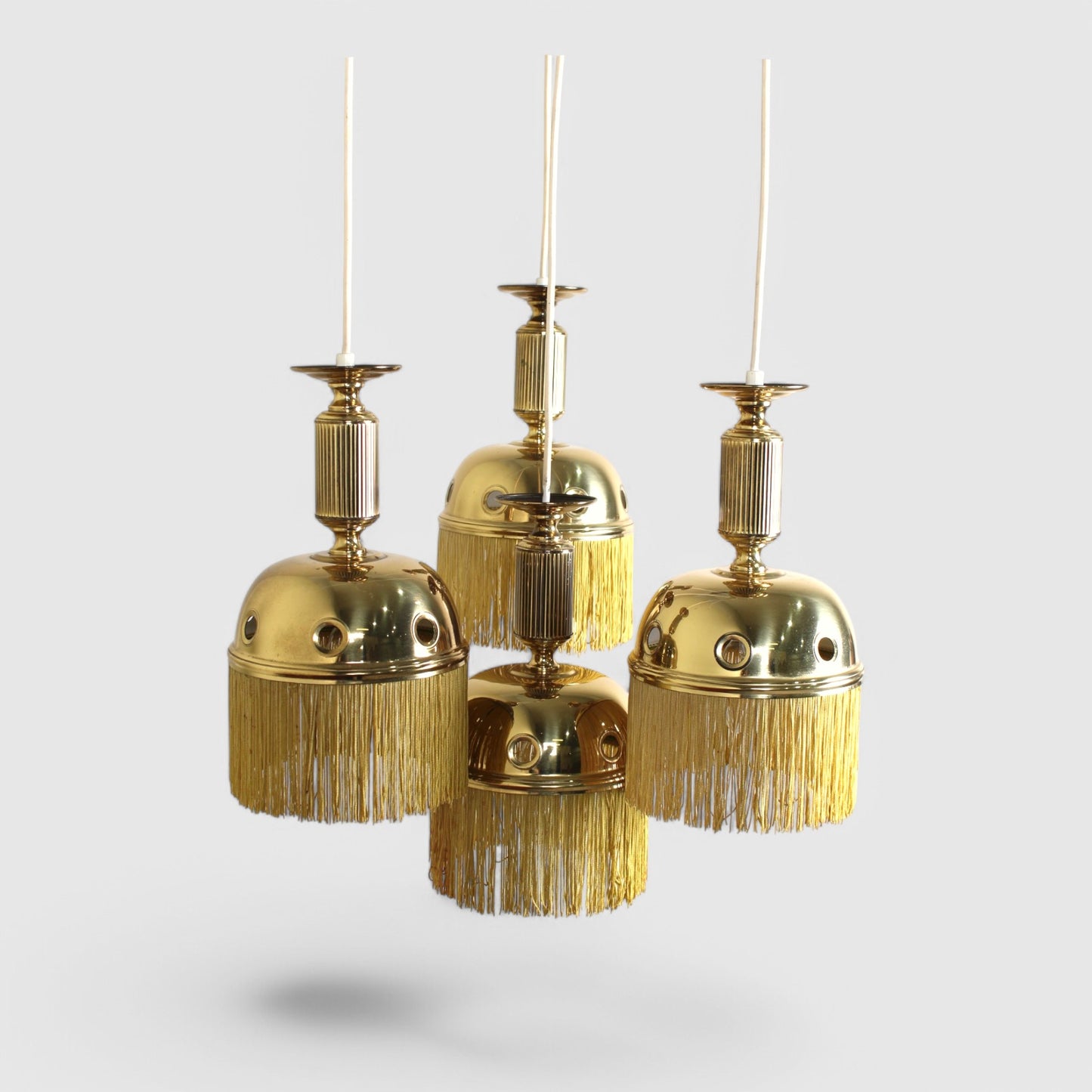 Vintage Kaskadenlampe, Hängelampe - Messing 70er
