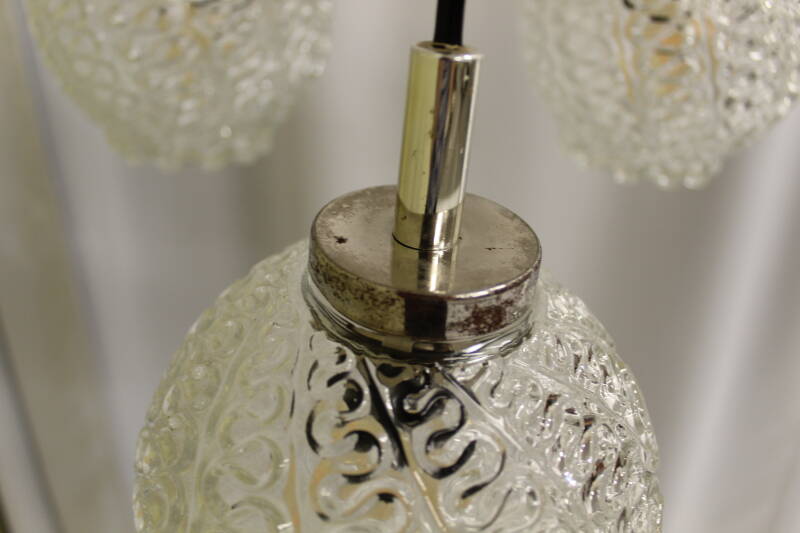 Vintage Kaskadenlampe - transparentes Pressglas
