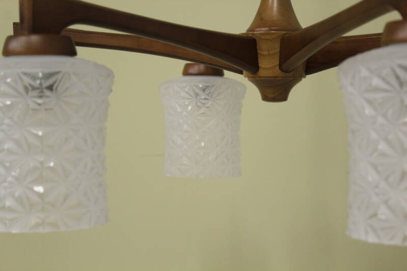 Vintage ceiling lamp - 6 arms, 70s | 00854