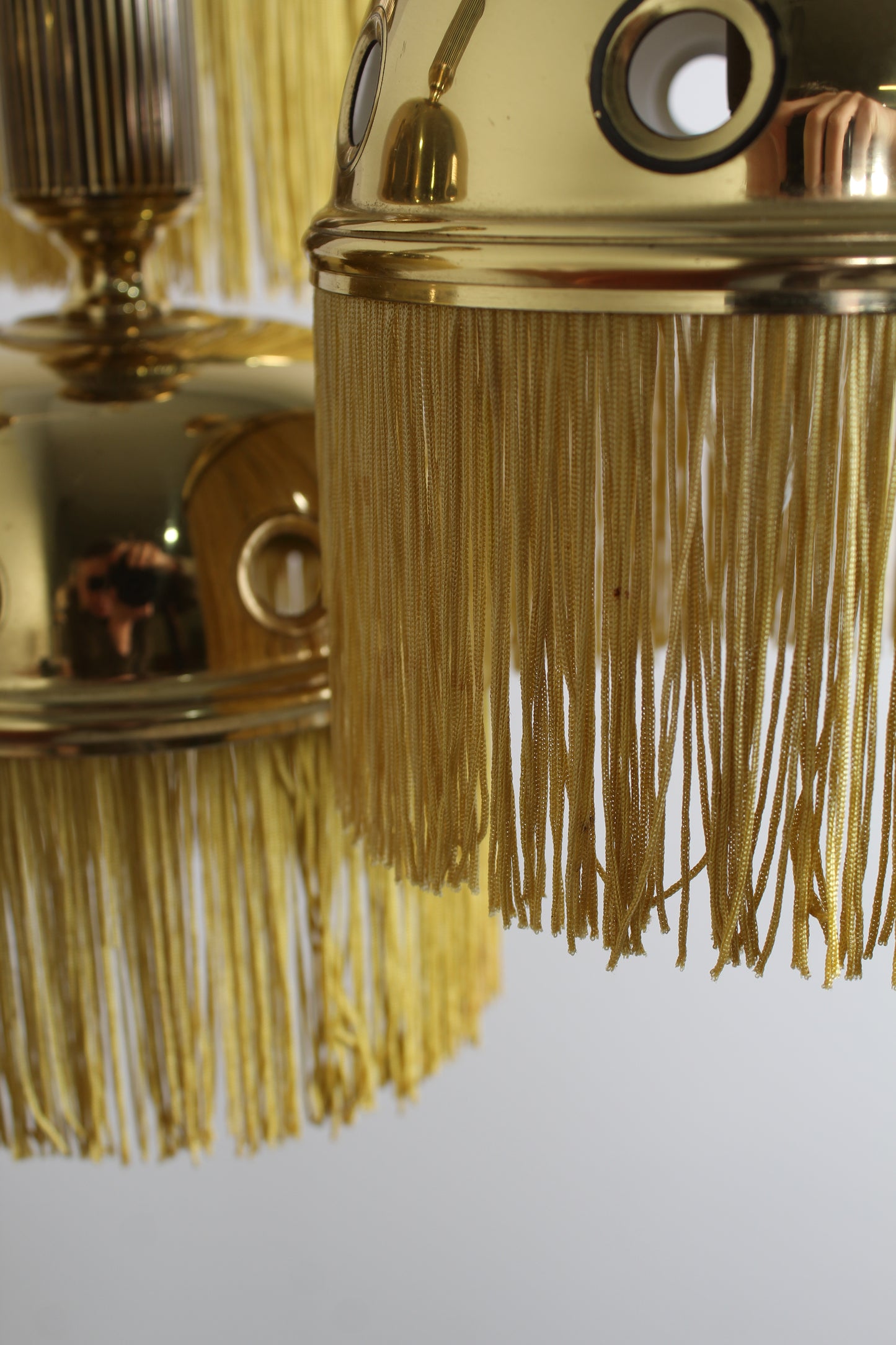 Vintage Kaskadenlampe, Hängelampe - Messing 70er