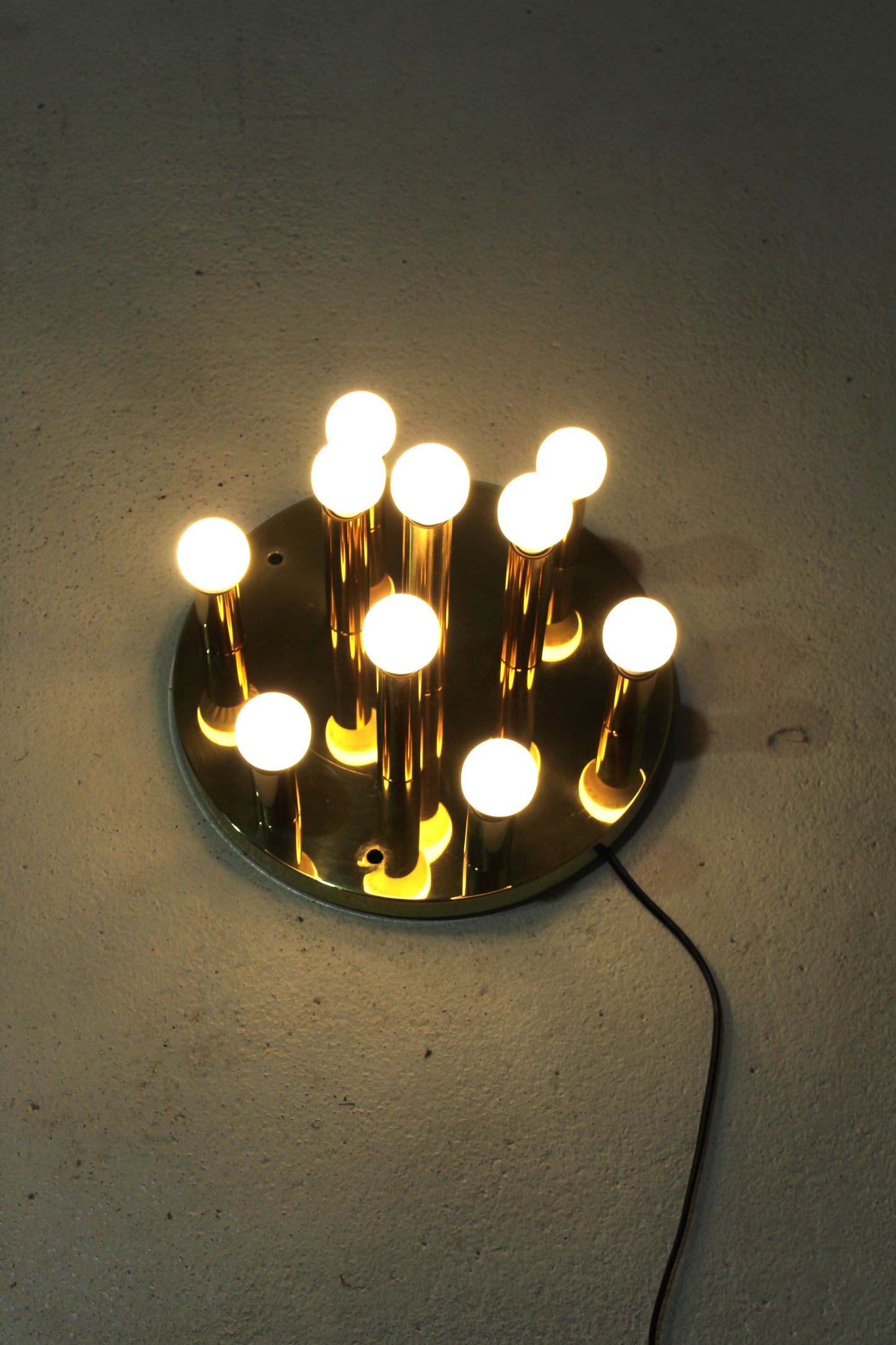 Vintage Deckenlampe, Wandlampe - 70er Jahre, gold