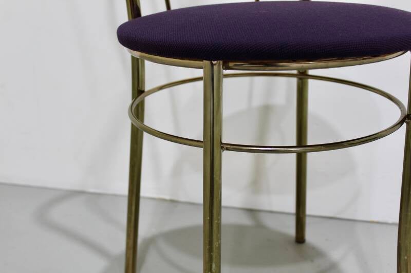 Vintage Hollywood Regency stoel - messing, jaren '70