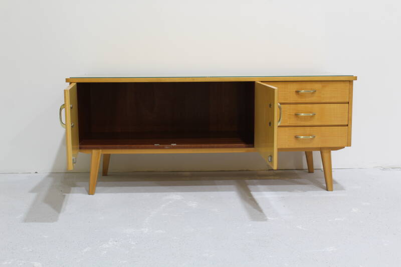 Vintage low sideboard, TV cabinet, cupboard - mid century | 00883