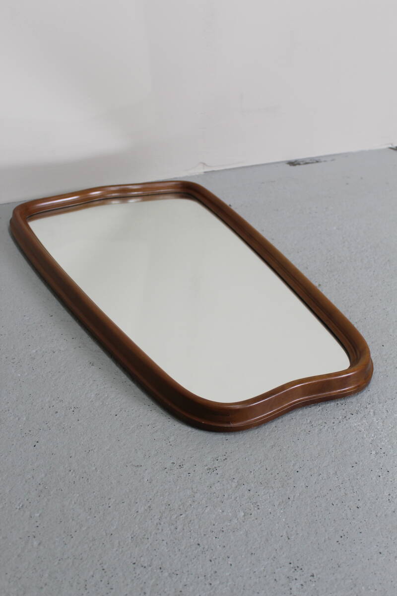 Vintage spiegel - mid century, hout | 01338