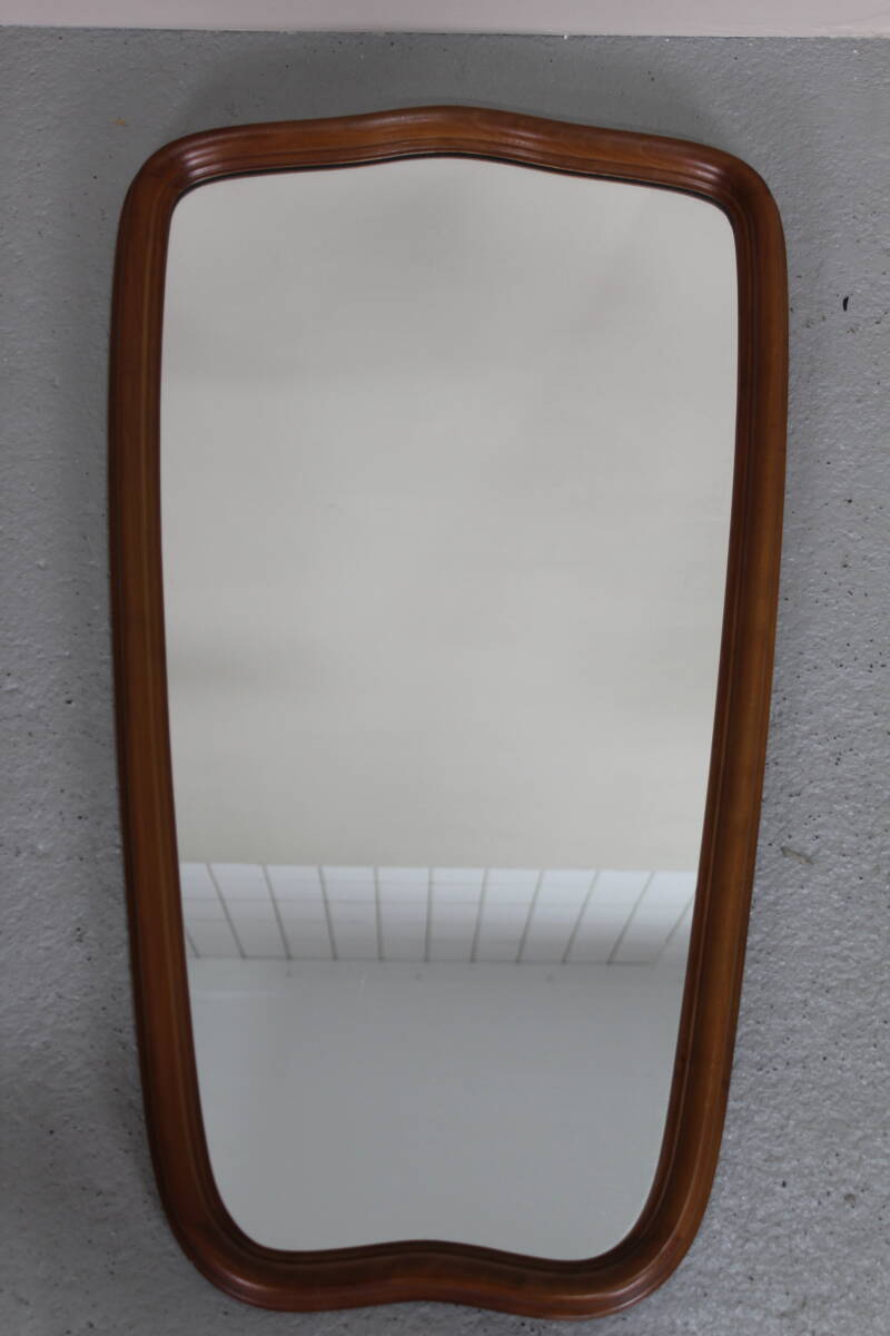 Vintage spiegel - mid century, hout | 01338