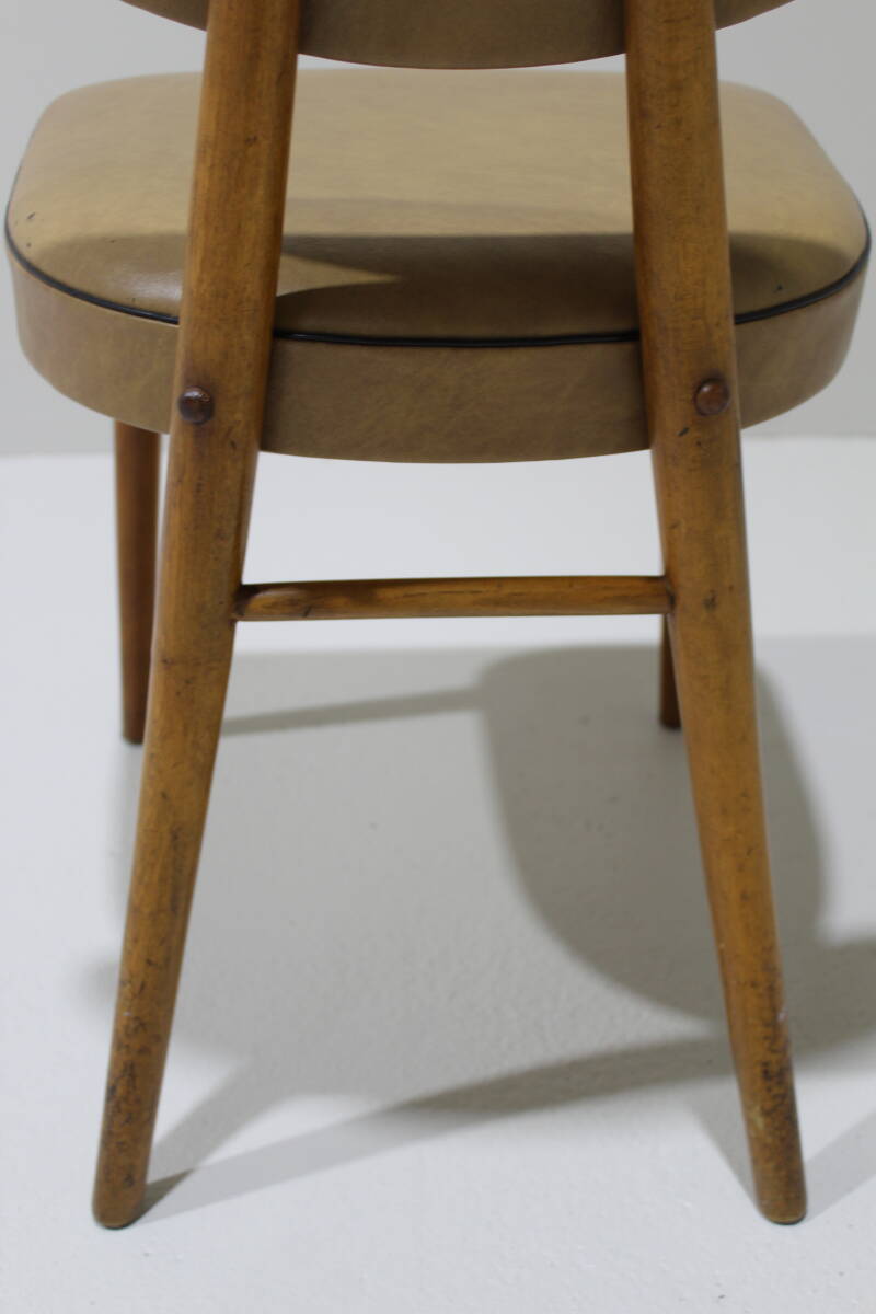 6x Vintage Esszimmerstühle – 60er Jahre, Kunstleder | 01402