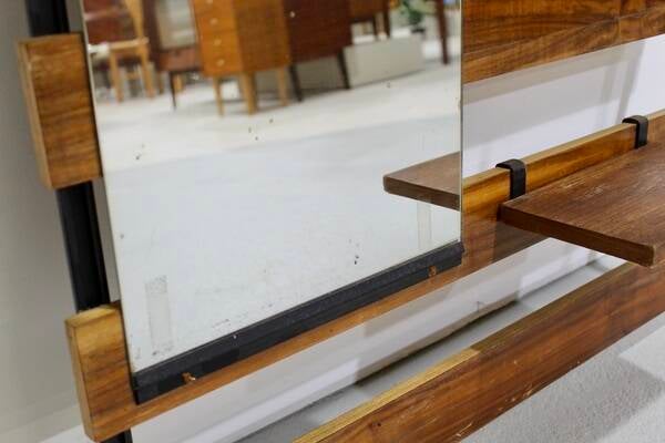 Vintage-Garderobe, Garderobe, Spiegel - Holz, 1960er Jahre