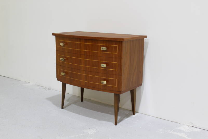 Vintage chest of drawers - 1960s, brass | 00919