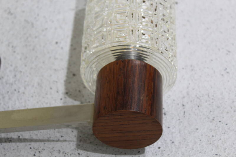 Vintage wall lamp - Wood, glass 1960s | 01076