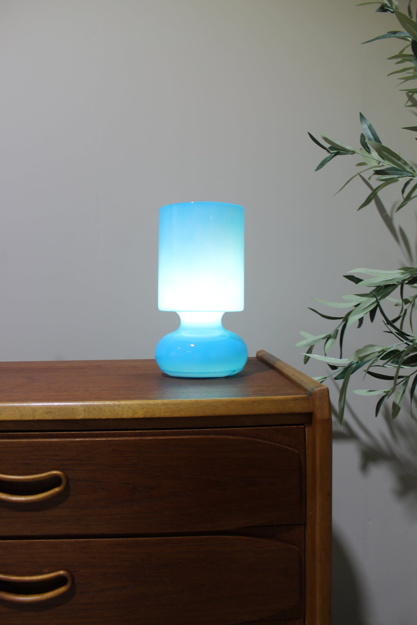 Vintage IKEA Lykta tafellamp blauw
