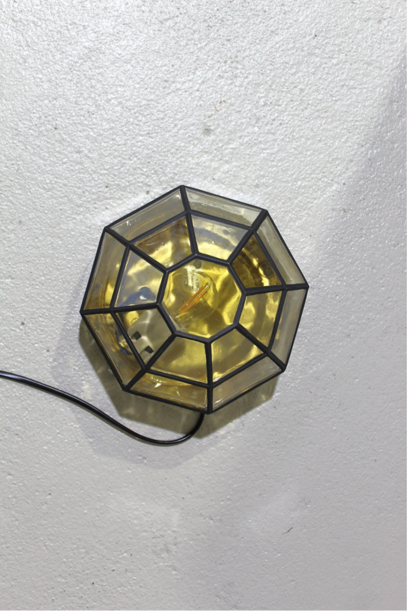 Vintage plafondlamp, wandlamp - Caralux, jaren '70