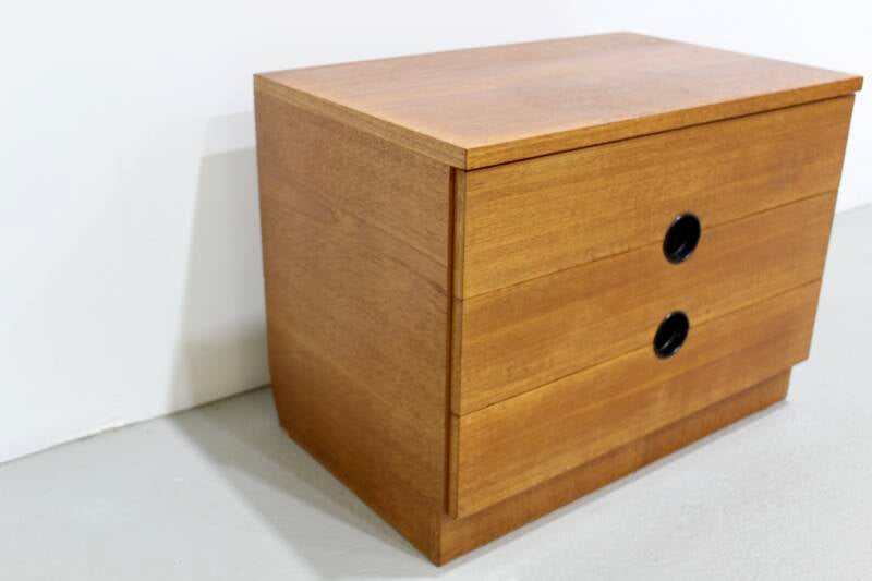 Vintage set krukjes, nachtkastjes - teak, jaren '60 | 01212