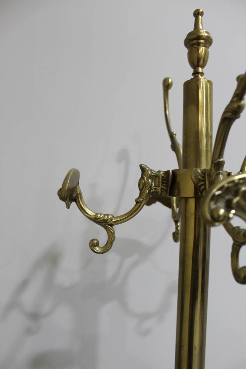 Vintage standing coat rack, wardrobe - brass | 01352
