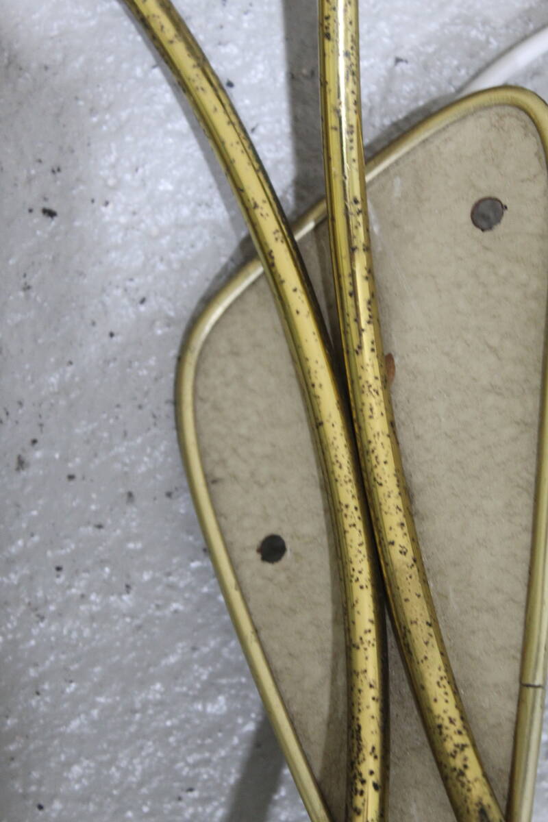 Vintage wall lamp - 1950s, brass, glass | 01342