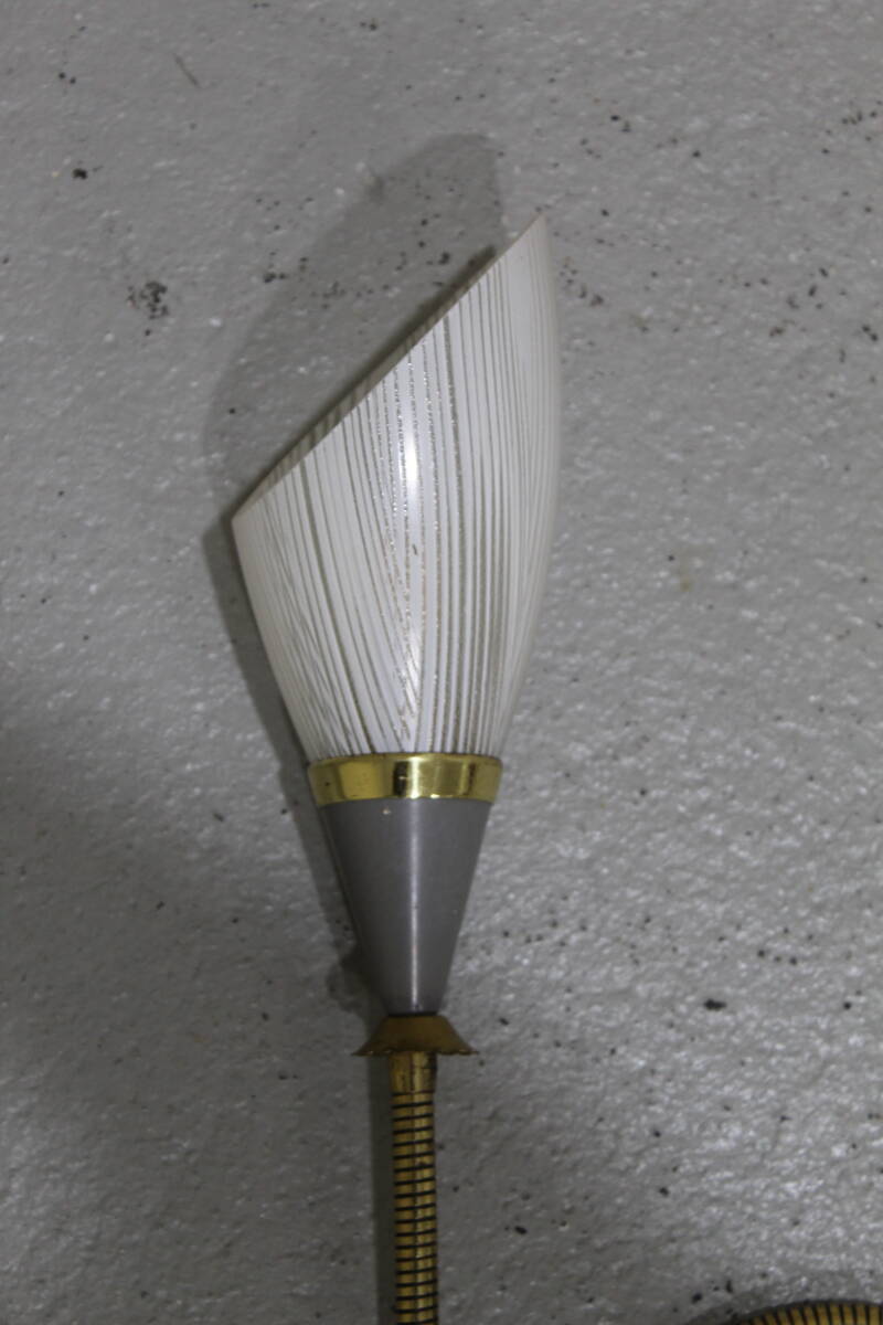 Vintage buigbare wandlamp - jaren '50, messing, glas