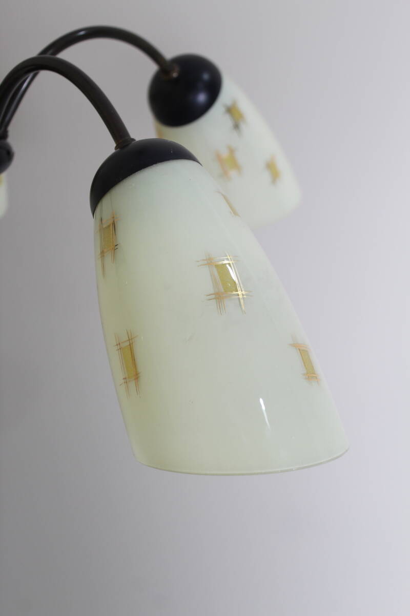 Vintage chandelier, ceiling lamp, 5-arms - 1950s | 01358